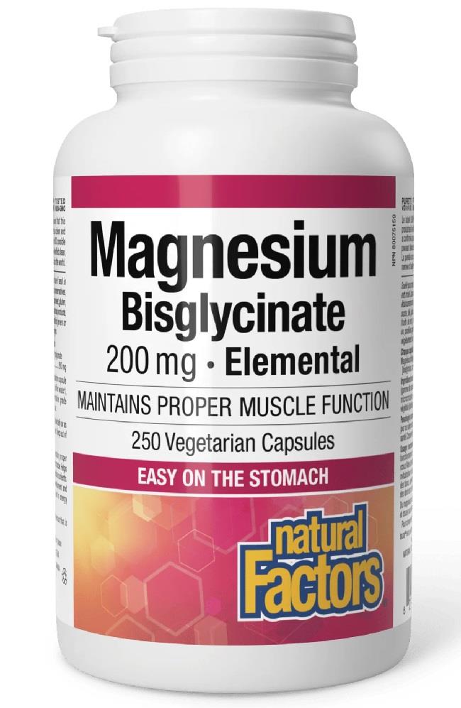 Natural Factors - Magnesium Bisglycinate 250 Vcaps