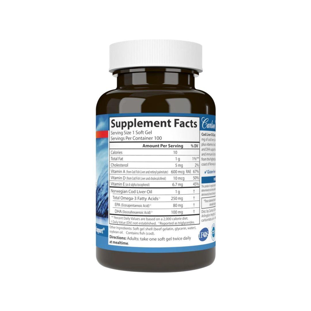 Carlson Cod Liver Oil Gems, Super - 1,000 mg
