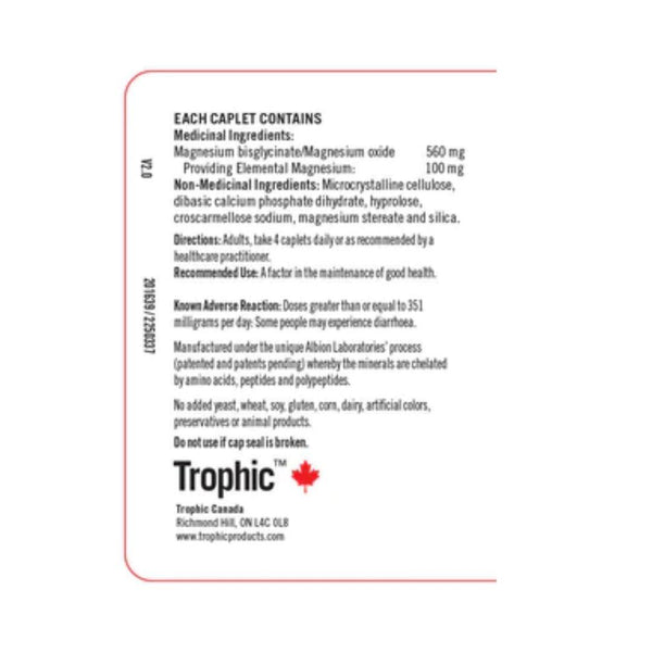 Trophic Magnesium Bisglycinate 100mg - 90 vcaps