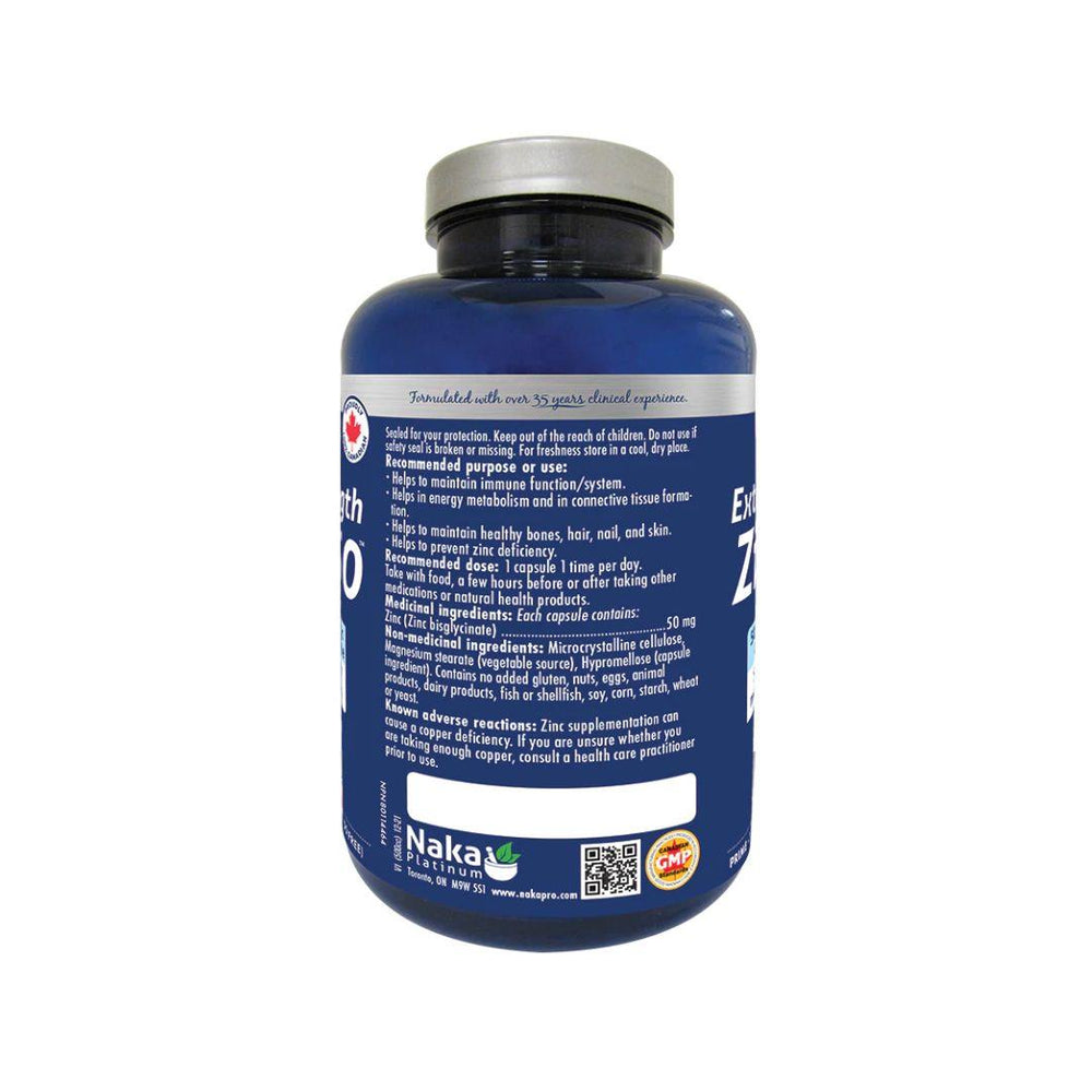 Naka ZINC 50 EXTRA STRENGTH (FROM ZINC BISGLYCINATE) – 300 VCAPS
