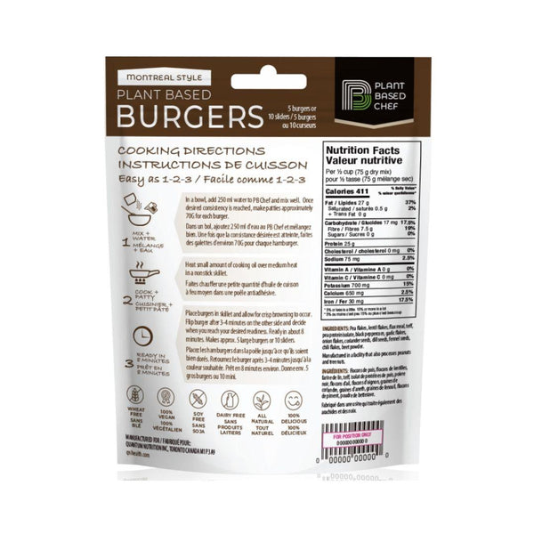 Plant Based Burger Montreal Style - 150 g