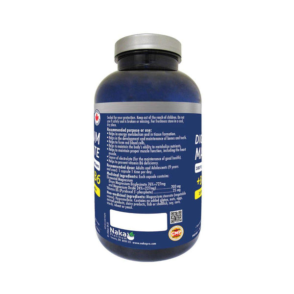 Naka Platinum Magnesium Bisglycinate + BioActive B6 - 230 vcaps