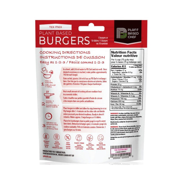 Plant Based Burgers Tex Mex - 150 g