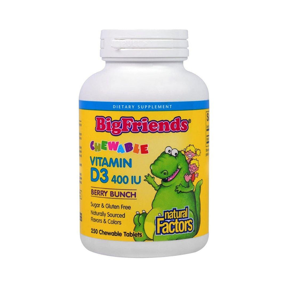 Natural Factors Big Friends Vitamin D3 250 Chewable Tablets
