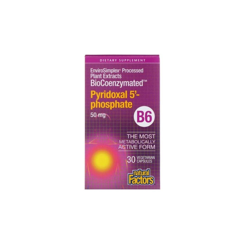 Natural Factors Pyridoxal 5'-Phosphate (Vitamin B6) 50 mg - 30 Vegetarian Capsules