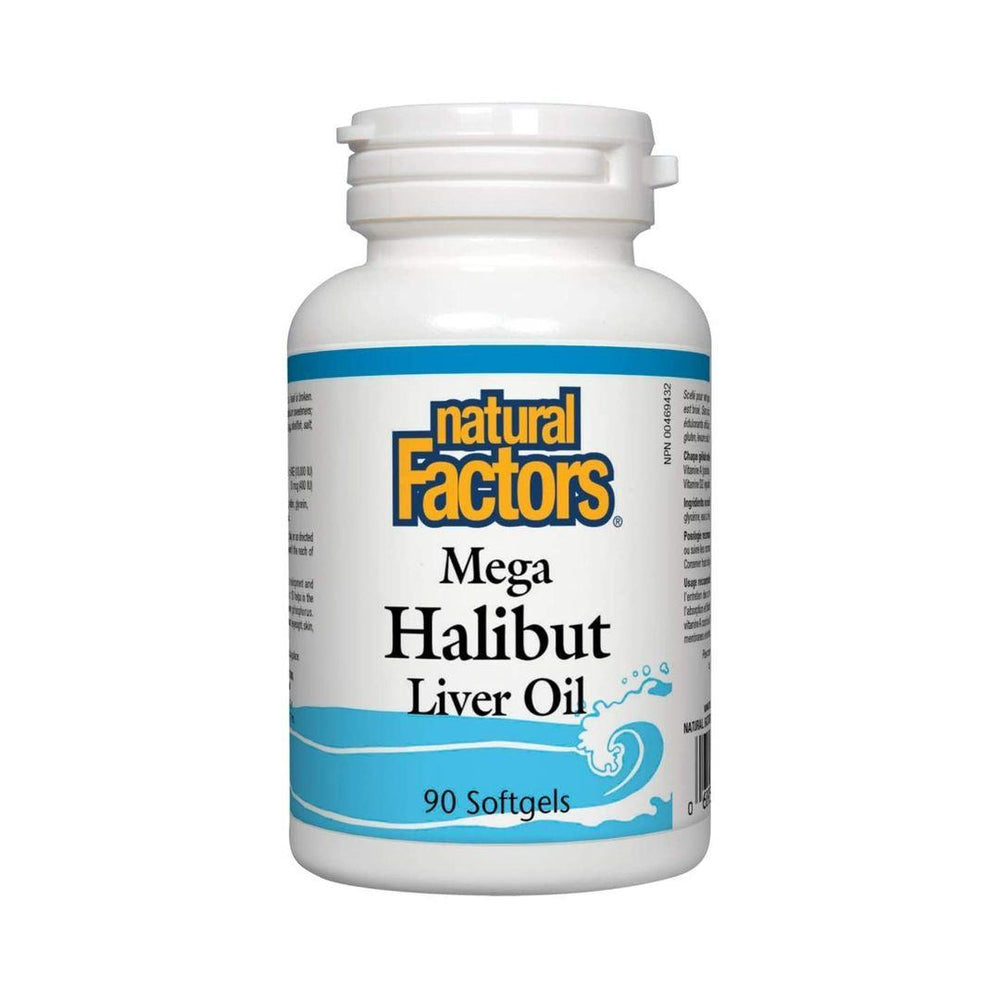 Natural Factors Mega Halibut Liver Oil 180 Softgels