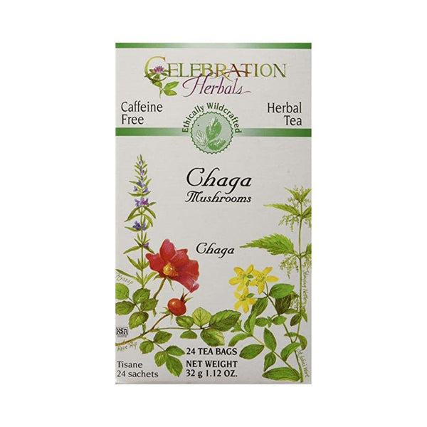 Celebration Herbals Chaga Mushrooms Tea - 24 Tea Bags