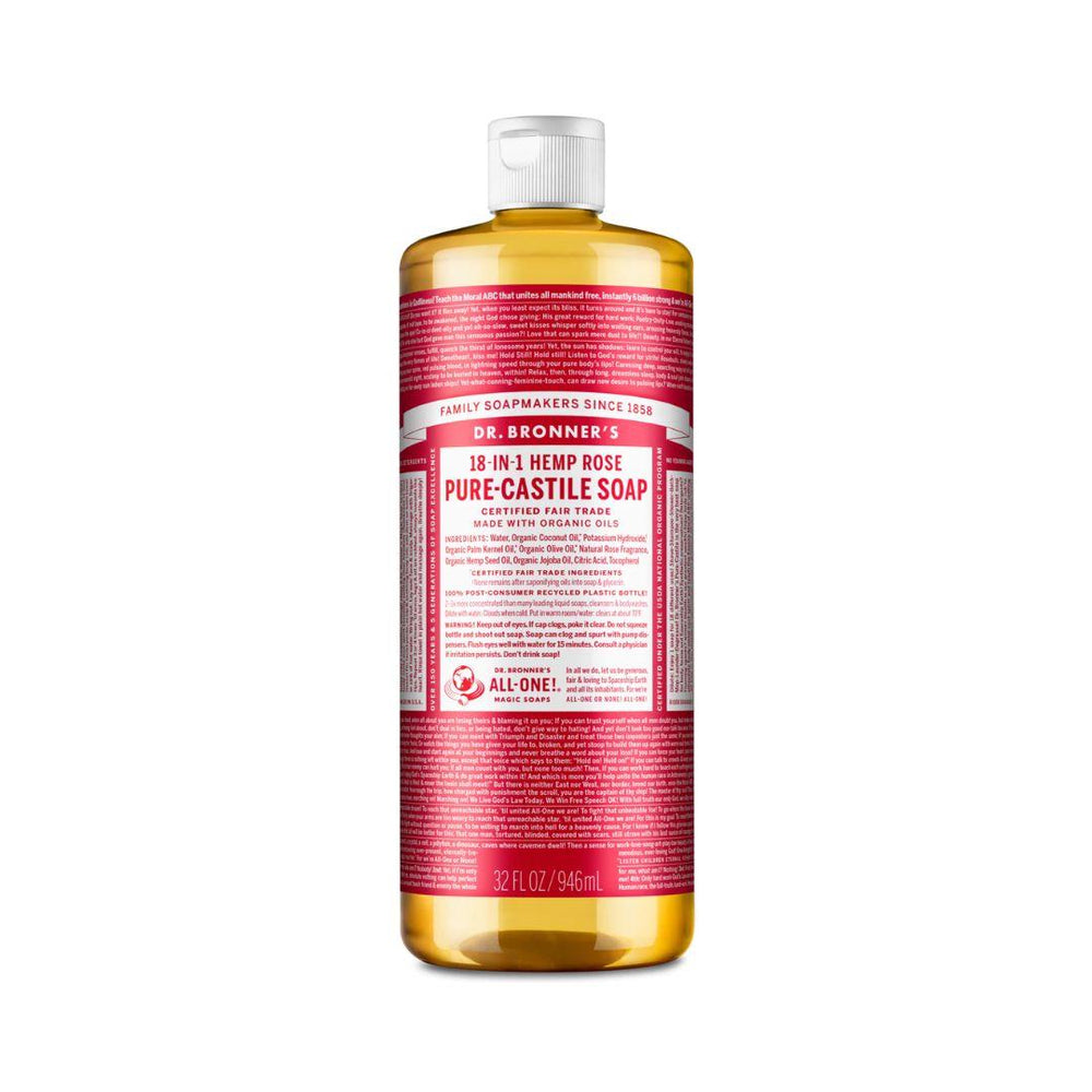 Dr. Bronner's Pure-Castile Liquid Soap (Rose) - 946 mL