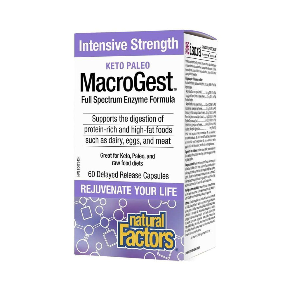 Natural Factors Macrogest Enzymes 60 Capsules