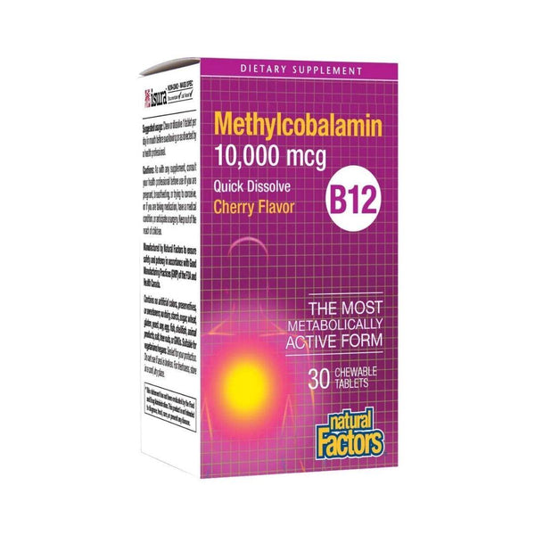 Natural Factors Vitamin B12 10,000mcg 30 Tablets