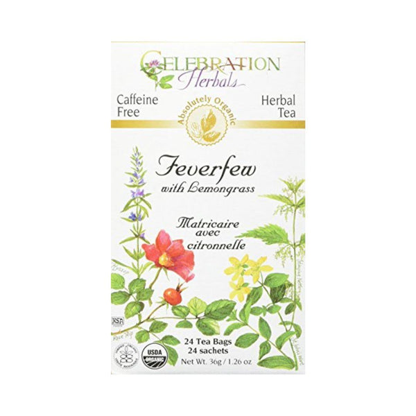Celebration Herbals Feverfew Tea (With Lemongrass) - 24 Tea Bags