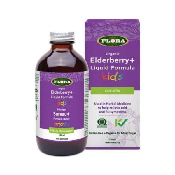 Flora Organic Elderberry+ Liquid Formula Kids - 250 mL