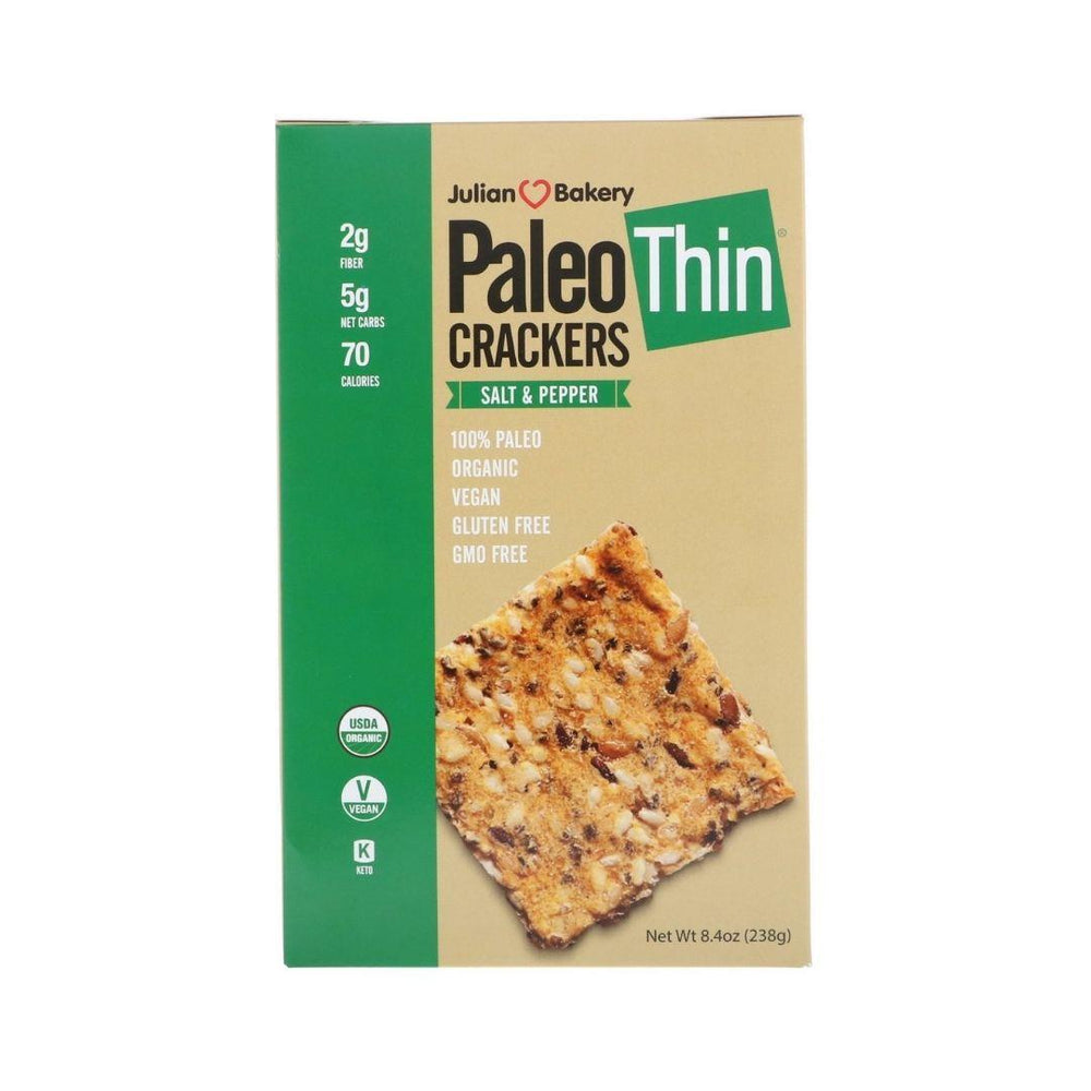 Julian Bakery Paleo Thin Crackers Salt and Pepper - 238 g