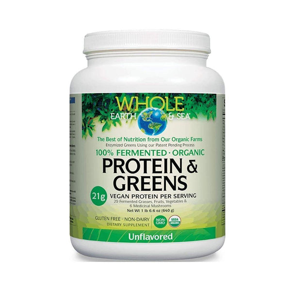 Natural Factors Whole Earth & Sea Fermented Organic Proteins & Greens (Unflavoured) - 640 g