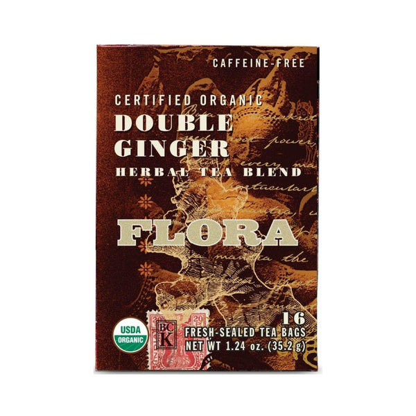 Flora Organic Double Ginger Tea - 16 Tea Bags