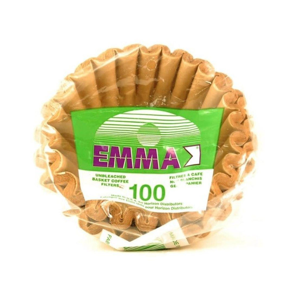 Emme Unbleached Basket Coffee Filters - 100 Count