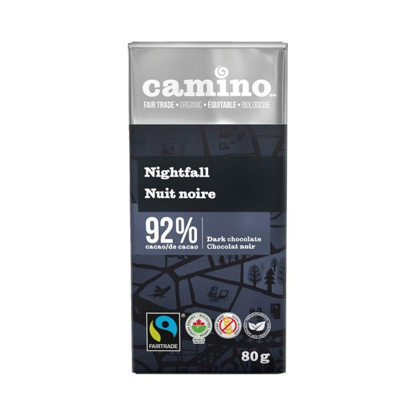 Camino Nightfall 92% Dark Chocolate Bar - 80g