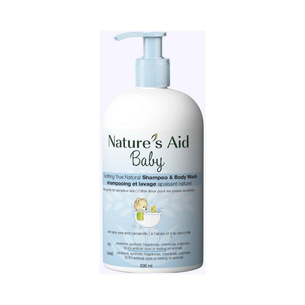 Nature's Aid True Natural Shampoo and Body Wash Baby (Unscented) - 500 mL
