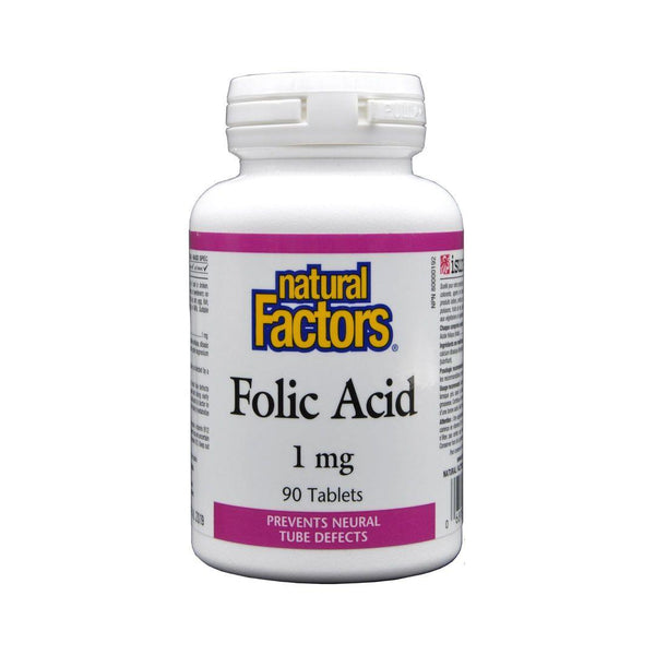 Natural Factors Folic Acid 1mg 90 Capsules