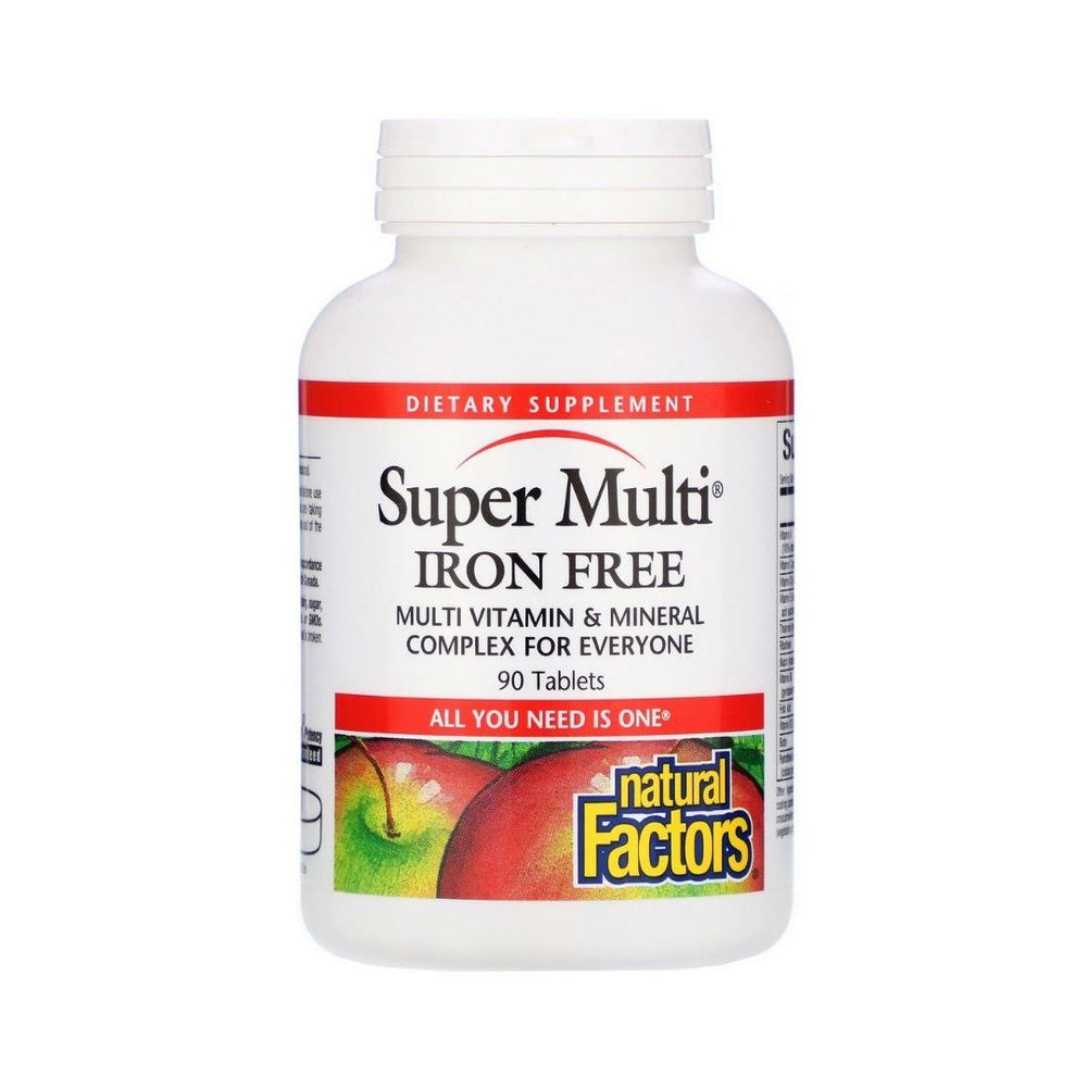 Natural Factors Super Multi Iron Free - 90 Tablets