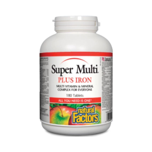 Natural Factors Super Multi Plus Iron - 90 Tablets