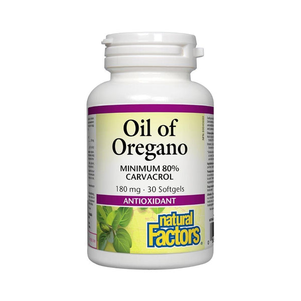 Natural Factors Oil of Oregano 180 mg - 30 Softgels