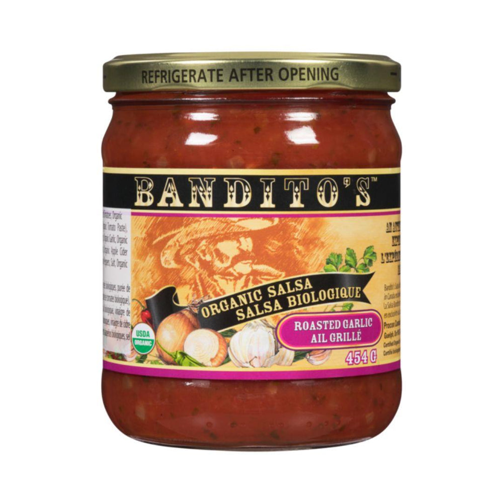 Bandito's Organic Salsa (Roasted Garlic) - 454 g