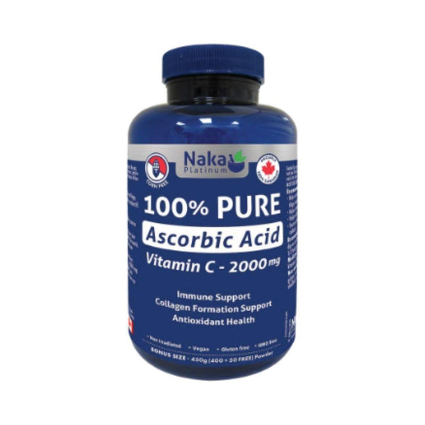 Naka Platinum 100% Pure Ascorbic Acid Vitamin C 2000 mg - 450 g Powder