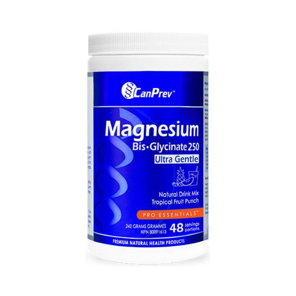 CanPrev Magnesium Bis-Glycinate 250 Ultra Gentle - Tropical Fruit Punch 242 g