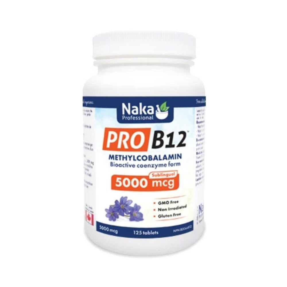 Naka Pro B12 Methylcobalamin 5000 mcg - 125 Sublingual Tablets