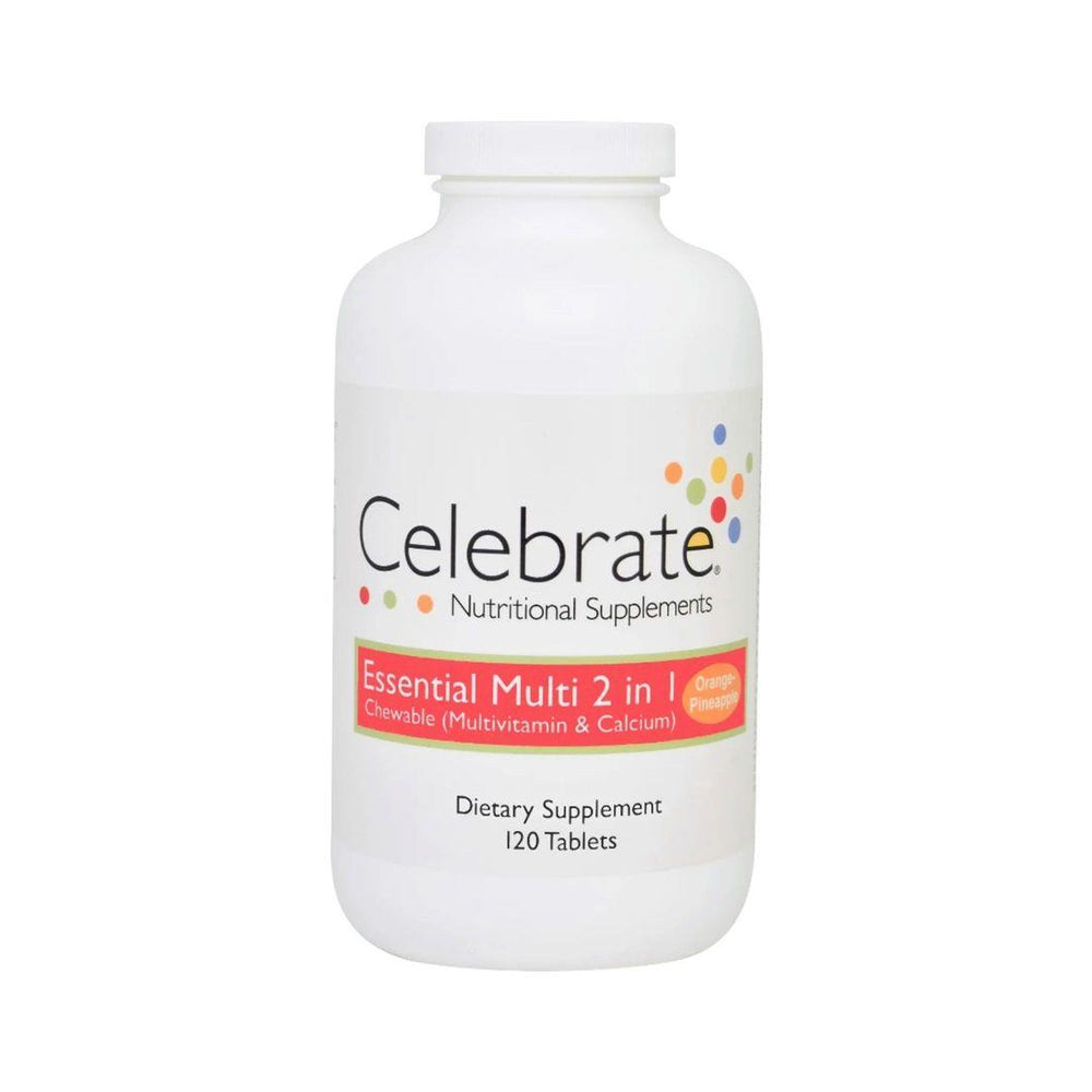Celebrate Essential 2 in 1 Multivitamin Orange/Pineapple 120 Chews
