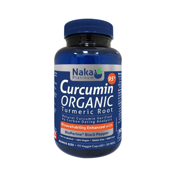 Naka Platinum Organic Curcumin with Black Pepper - 90 Capsules
