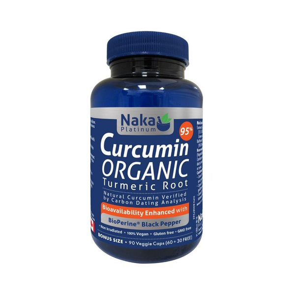 Naka Platinum Organic Curcumin with Black Pepper - 90 Capsules