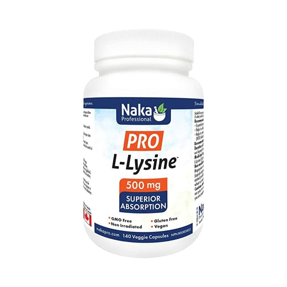 Naka Professional Pro L-Lysine 500 mg - 140 Capsules