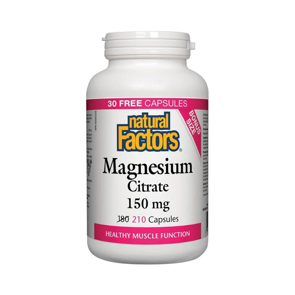 Natural Factors Magnesium Citrate 150mg Capsules