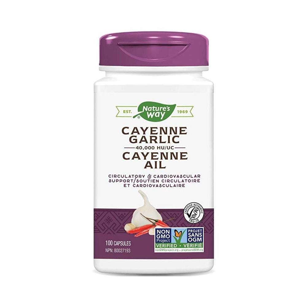 Nature's Way Cayenne Garlic (40,000 HU) - 100 Capsules