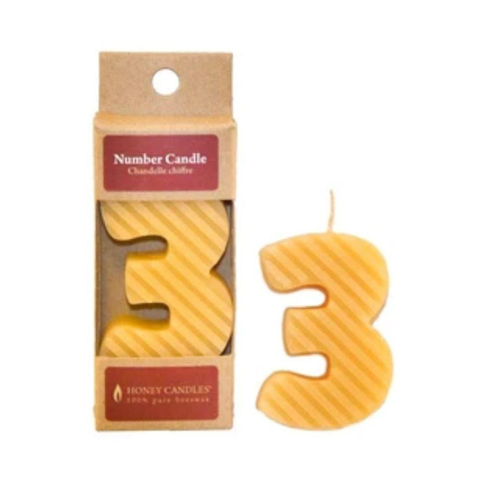 Honey Candles Numbered Party Candles - 3