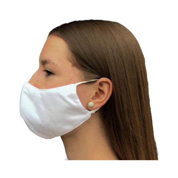 Kalp Coollex Antibacterial 3 Ply Fabric Face Mask - White
