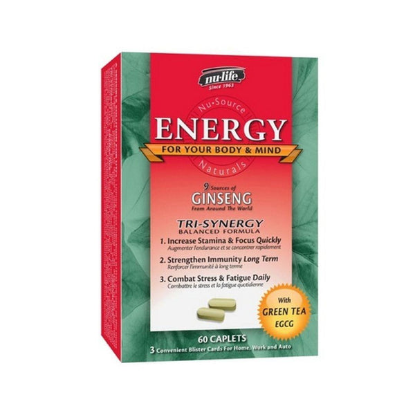 Nu-Life Tri-Synergy ENERGY - 60 caplets