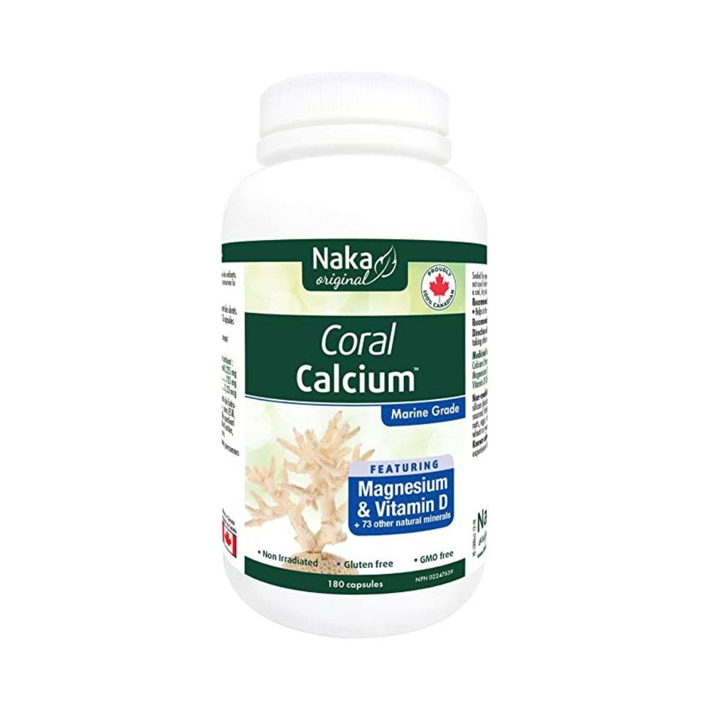 Naka Coral Calcium with Magnesium and Vitamin D - 180 Capsules