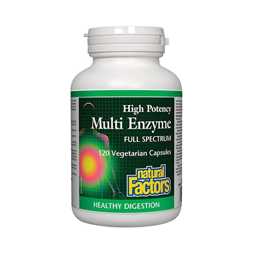 Natural Factors High Potency Multi Enzyme Full Spectrum - 120 Vegetarian Capsules