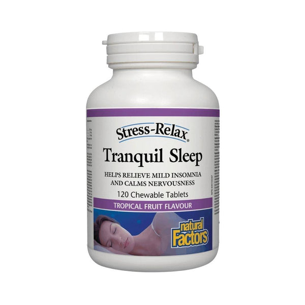 Natural Factors Tranquil Sleep (Tropical Fruit Flavour) - 120 Chewable Tablets