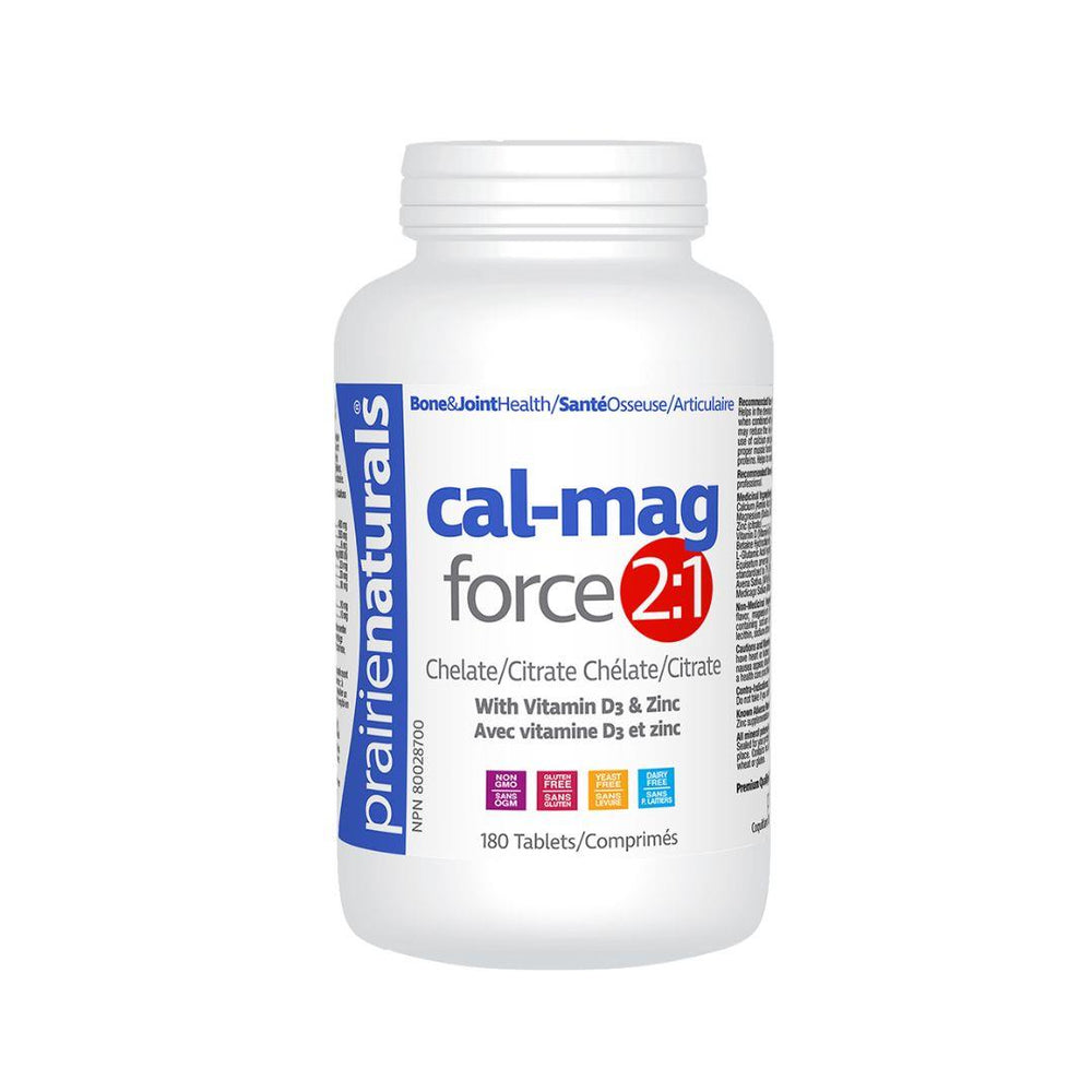 Prairie Naturals Cal-Mag Force 2:1 - 180 Tablets