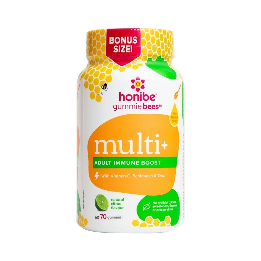 Honibe Multi+ Adult Immune Boost (Natural Citrus Flavour) - 70 Gummies
