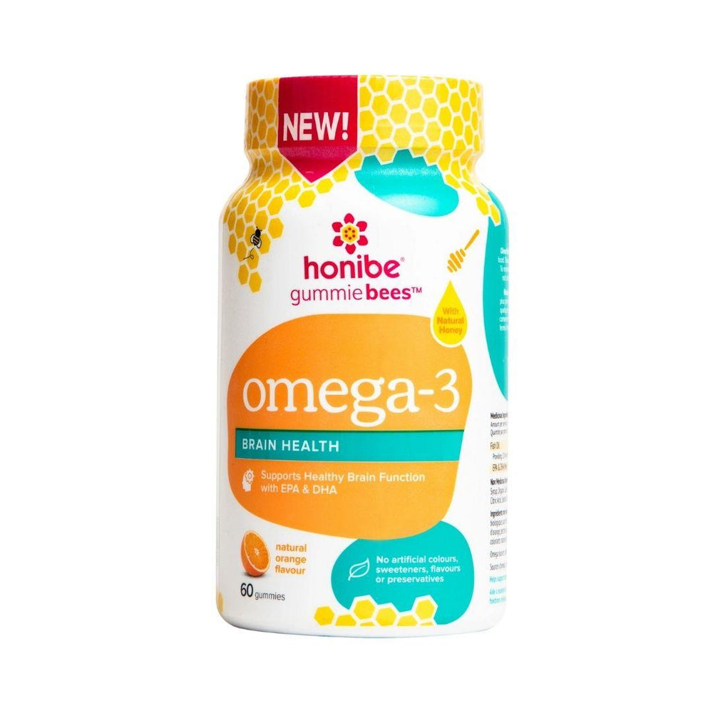 Honibe Omega-3 Brain Health (Natural Orange Flavour) - 60 Gummies