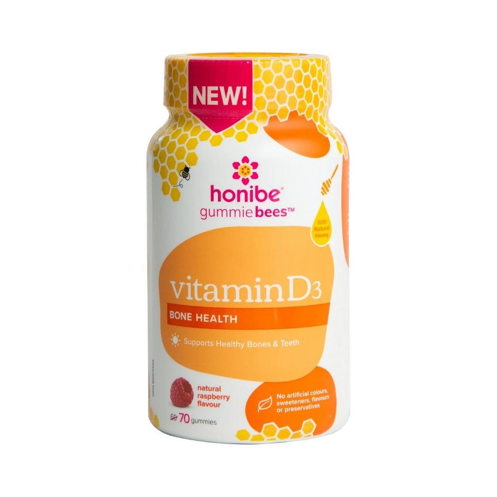 Honibe Vitamin D3 Bone Health (Natural Raspberry Flavour) - 70 Gummies