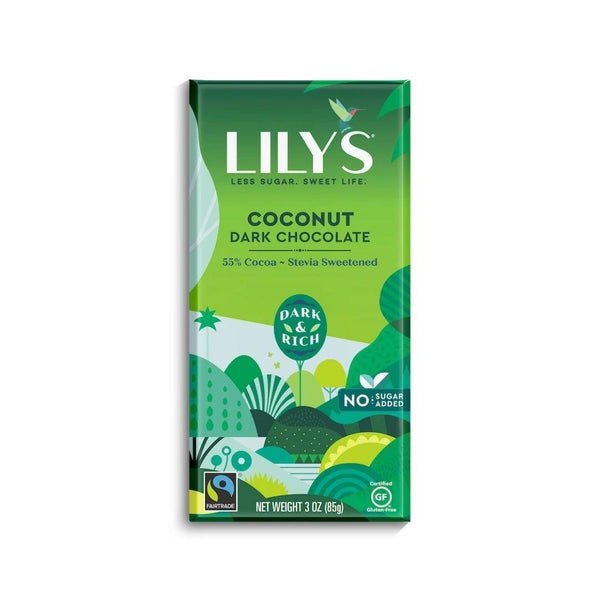 Lily coconut dark chocolate style bar  - 85g