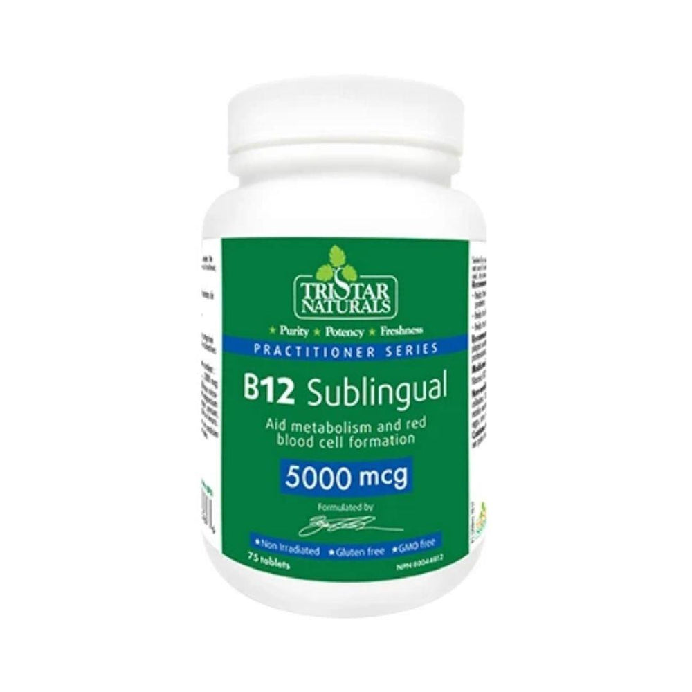 TriStar Naturals B12 Sublingual 5000 mcg - 75 Tablets