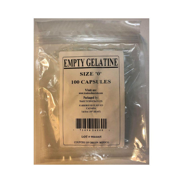 Trade Empty Gelatin Capsules Size "0" - 100 Capsules