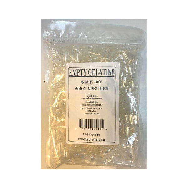 Trade Empty Gelatin Capsules Size "00" - 500 Capsules